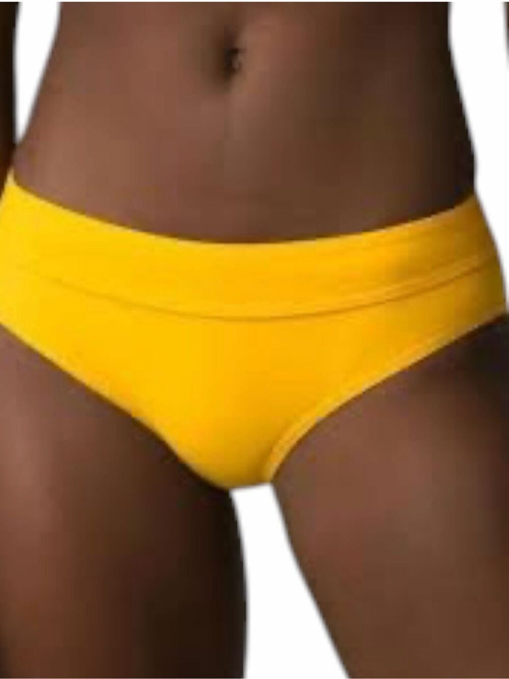 prAna Ramba Swim Bottoms XL Amber Yellow Mid Rise Bikini Bottoms